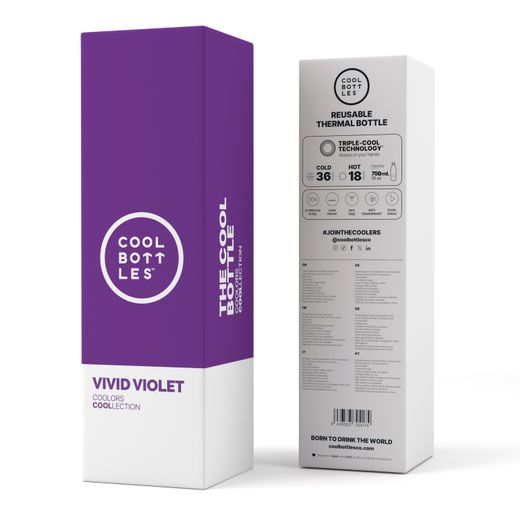Botella Termo Vivid Violeta 750 ml Cool Bottle Alta Calidad