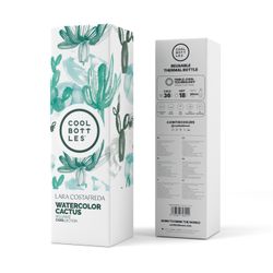 Botella Termo Watercolor Cactus 500 ml Cool Bottle Alta Calidad
