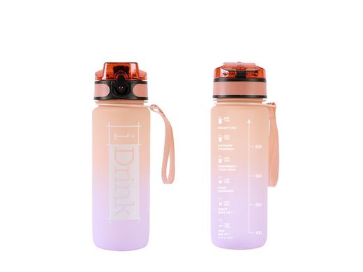 Bottiglia i Tritan 750 Ml Arancio e Lilla Gift Itotale