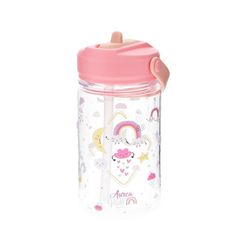 Botella Tritán Infantil Pajita 350 mlPink Happy Sky Creative Story