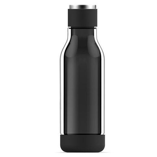 Garrafa de vidro interior paz 500ml asobu preto