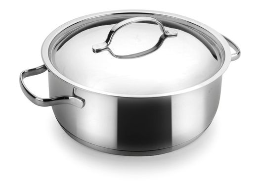 Braadpan met laag deksel 28 Basic Lacor