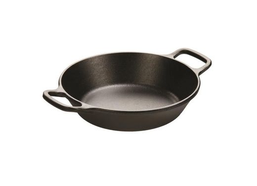 Lage gietijzeren steelpan met handgrepen 20cm lodge