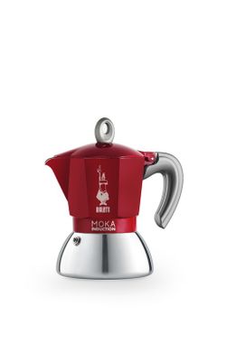 Cafetera Italiana Bialetti New Moka Induction Rojo 2 Tazas