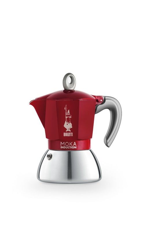 Bialetti Ny Moka Induktion Röd Italiensk Kaffebryggare 4 koppar