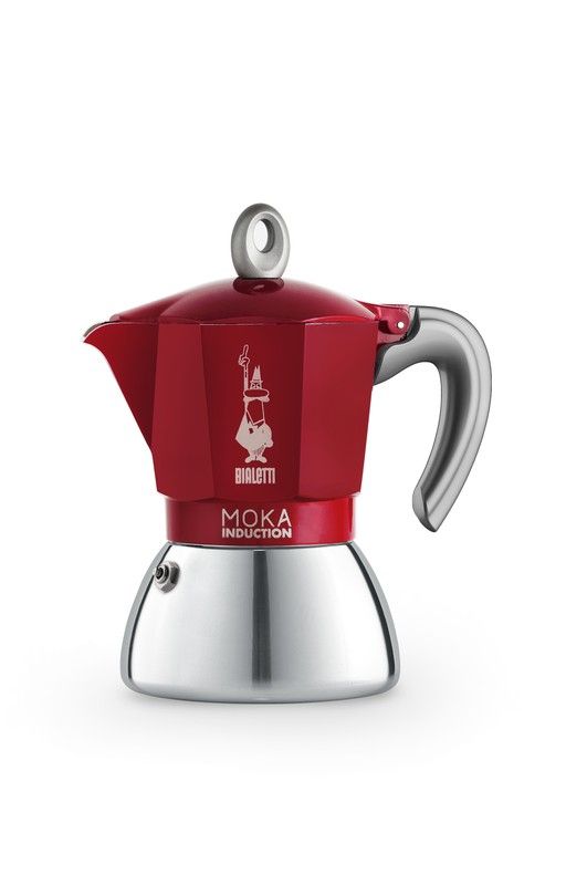 Bialetti New Moka Induction Italian Coffee Maker Red 6 Cups