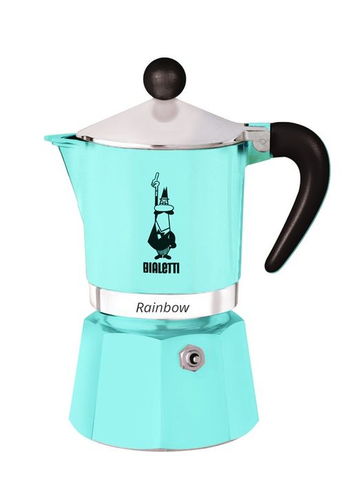 Bialetti Rainbow Caffettiera Italiana 3 Tazze Azzurro