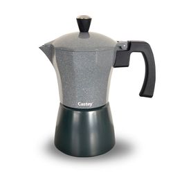 Cafetera Italiana Castey Gris Antracita Inducción 6 Tazas