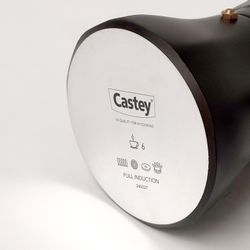 Cafetera Italiana Castey Gris Antracita Inducción 6 Tazas