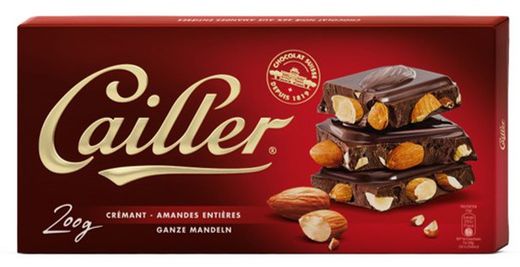 Cailler choco negro 46% con almendras enteras 200gr
