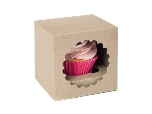 Boîte à cupcakes 1 kraft pack de 3