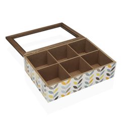 Caixa de chá de madeira Erin