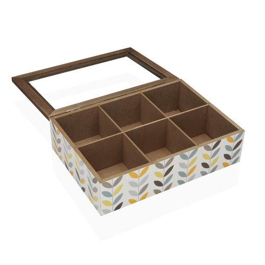 Caixa de chá de madeira Erin