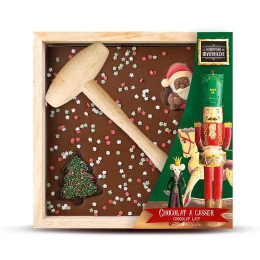 Caja Regalo Chocolate con Leche con Martillo Navidad Comptoir de Mathilde 350 g