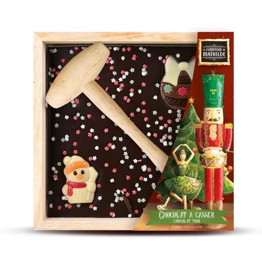 Dark Chocolate Gift Box with Christmas hammer Comptoir by Mathilde 350 grs