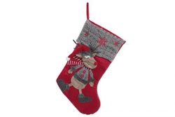 Calcetin de navidad rojo tradicional