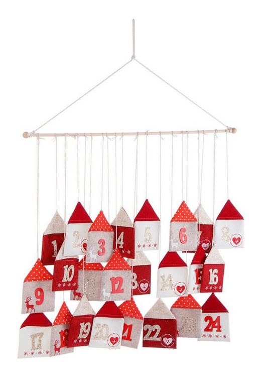 Hanging Advent Calendar Fabric House
