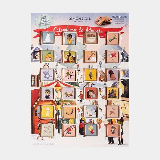 Calendrier de l'Avent Chocolat Enfants Simon Coll 120g Noël