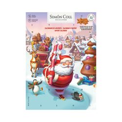 Calendario de Chocolate Adviento simon coll 3d chocolate con leche Santa Winter 216 grs