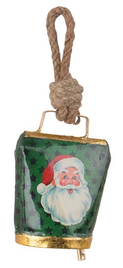 Campana de Navidad Wendi Campana Papá Noel Verde Bizzotto