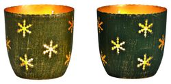 Snowflake Candelabra Green Color G Wurm