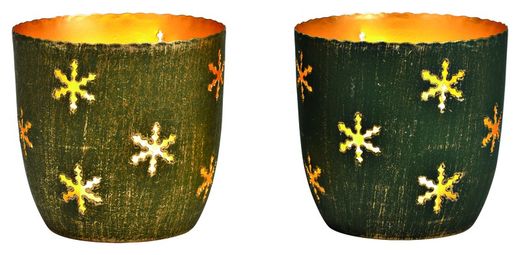 Snowflake Candelabra Green Color G Wurm