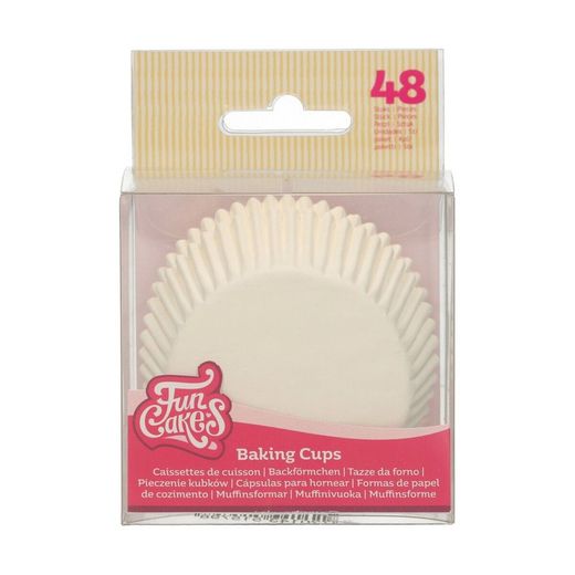 White cupcake capsule 48 units funcakes
