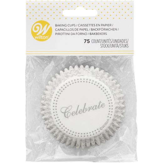 Silver firande cupcake kapsel 75 enheter Wilton