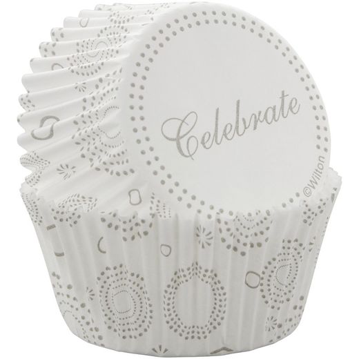 Silver firande cupcake kapsel 75 enheter Wilton