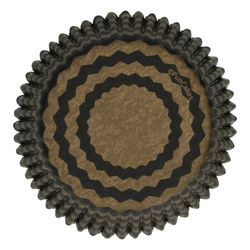 Χρυσή κάψουλα chevron cupcake 48 μονάδων funcakes