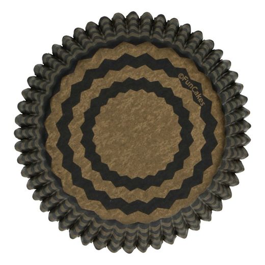 Χρυσή κάψουλα chevron cupcake 48 μονάδων funcakes