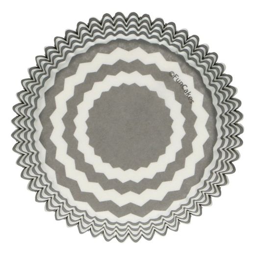 Capsule cupcake chevron grey 48 enheter funcakes