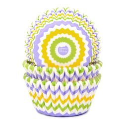Cápsula cupcake chevron spring 50 uds house of marie