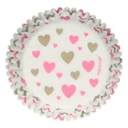Cápsula cupcake corações 48 unidades funcakes