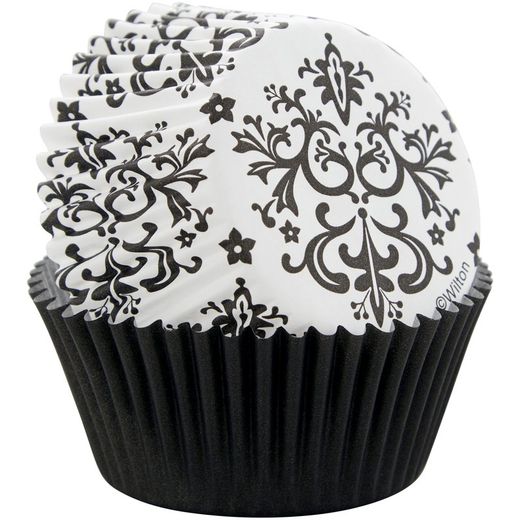 Cápsula de cupcake Wilton damasco 75 unidades