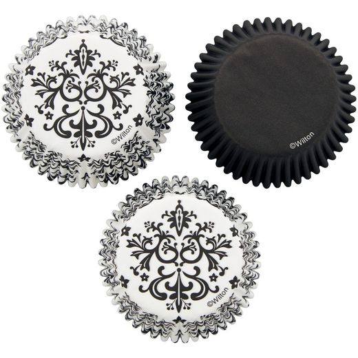 Cápsula de cupcake Wilton damasco 75 unidades