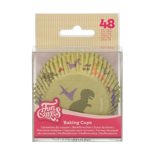 Dinosaur cupcake kapsel 48 enheder funcakes