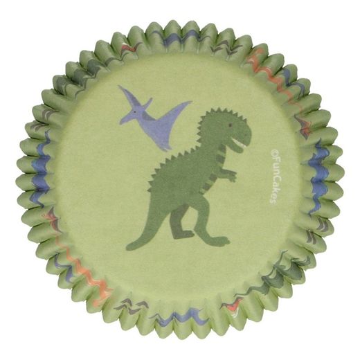 Cápsula de cupcake de dinossauro 48 unidades funcakes