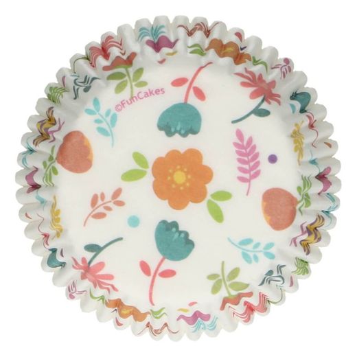 Cápsula de cupcake floral 48 unidades funcakes