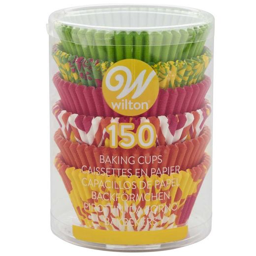 Wilton neon bloemen cupcake capsule 150 stuks