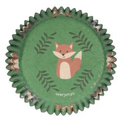 Cápsula de cupcake de animais da floresta 48 unidades funcakes
