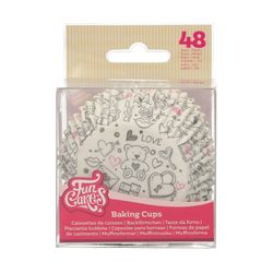 Capsule cupcake love doodle 48 units funcakes