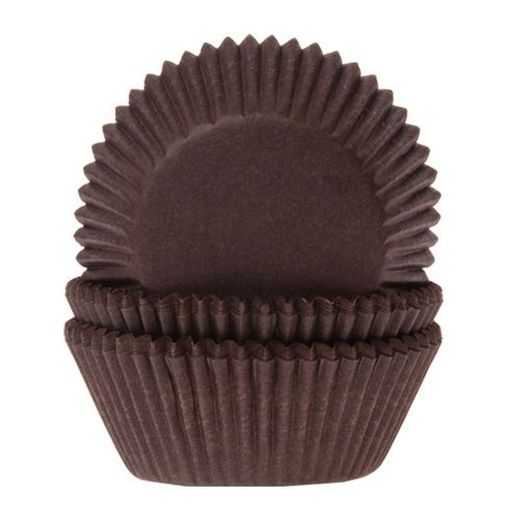 Brun cupcake kapsel 50 enheder house of marie