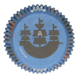 Capsula de cupcake dos piratas 48 unidades de funcakes