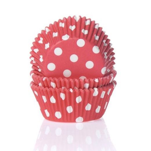 House of Marie cupcake capsule rode stippen 50 stuks