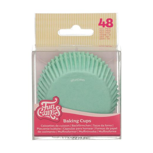 Capsule per cupcake verde menta 48 unità funcakes