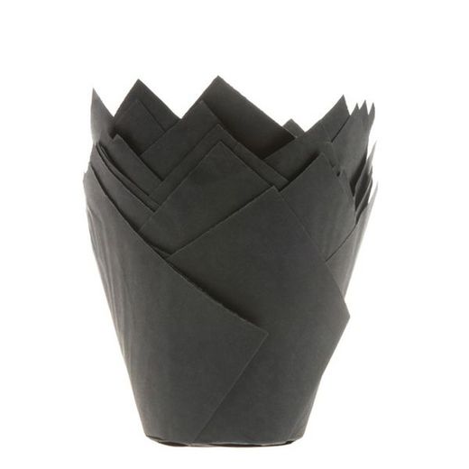 Cápsulas tulipán muffin negro 36 uds house of marie