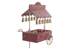 Carro Decorativo de Metal 42 x 26 x 57.5 Rojo Navidad