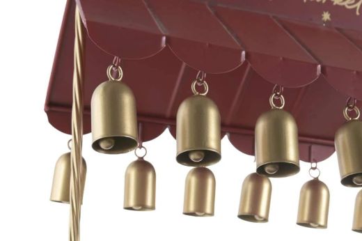 Carro Decorativo de Metal 42 x 26 x 57.5 Rojo Navidad
