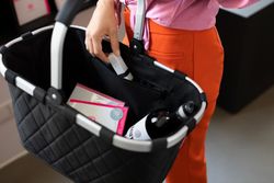 Bolsa de transporte losango preto Reisenthel Carrinho de Compras